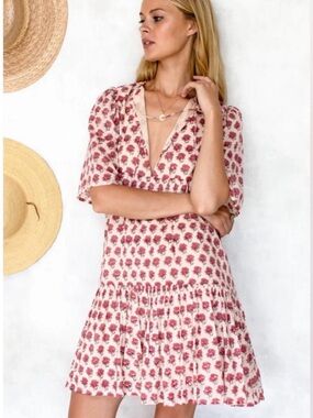 Emerson Fry India Collection Isla Alma Organic Floral Mini Dress XS/S